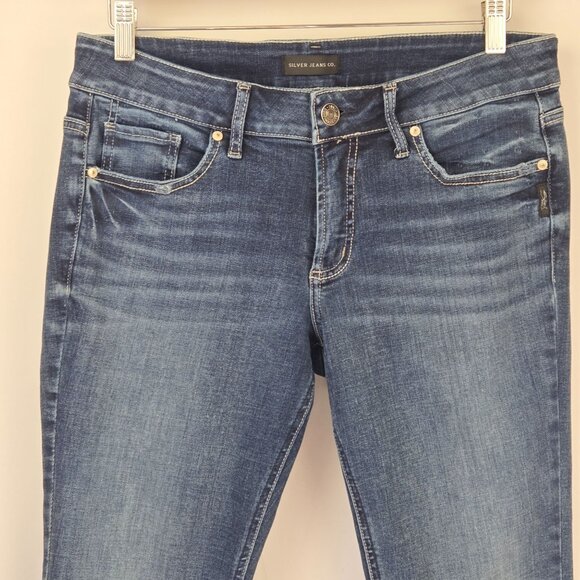 Silver Jeans Co. Britt Skinny Dark Wash Jeans Size 30 - Picture 5 of 13